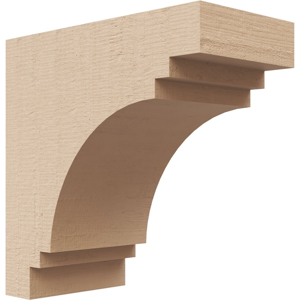 Ekena Millwork 2"W x 4"D x 4"H Classic Pescadero Rough Cedar Woodgrain TimberThane Corbel, Primed Tan CORUR02X04X04PECRCPR - main